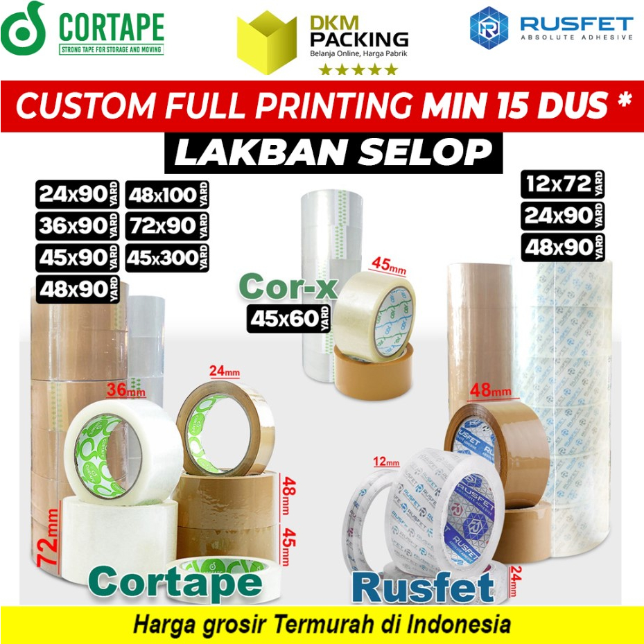 

Lakban Bening Coklat Isolasi Solatip OPP Tape Plakban TERMURAH VARIANT / SELOP