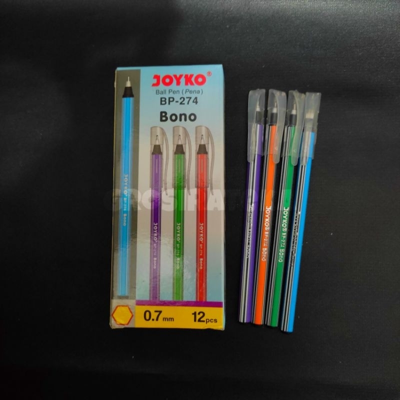 

BALLPOINT, BOLPOIN, PULPEN, BOLPEN BP 274 BONO HITAM JOYKO