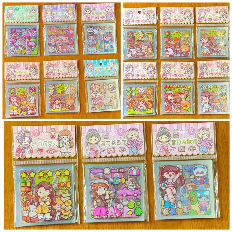 KIANDAA 25 LEMBAR STIKER MASU STICKER PVC CUTE DECO STIKER JURNAL stiker botol VIRAL