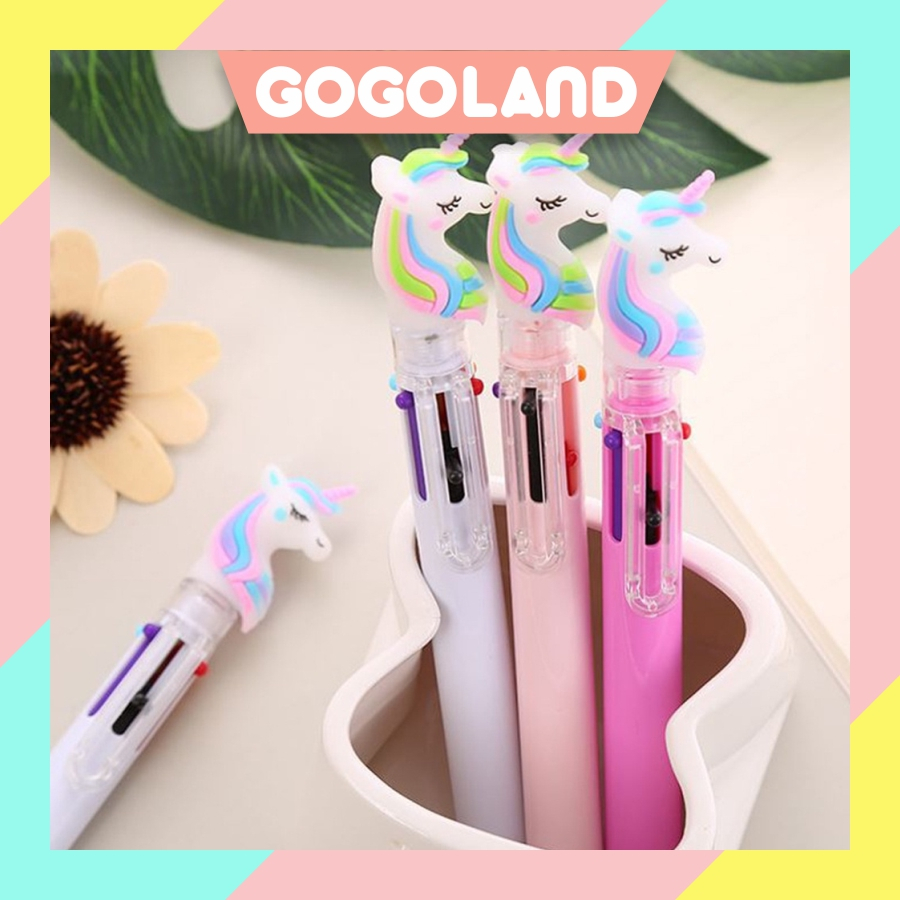 

⭐Gogoland⭐ Pena Mekanik 6 Warna Pena Unicorn 6 Warna Pulpen Mekanik Karakter Unicorn Import S081