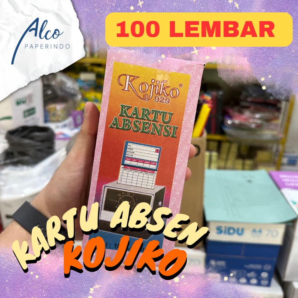 

Kartu Kertas Absen Merk Kojiko isi 100 lembar