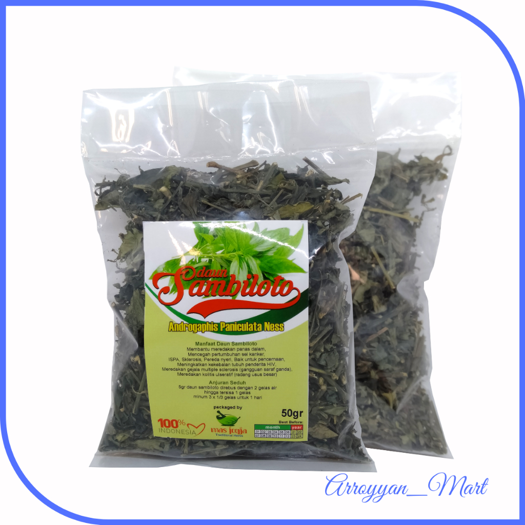 

Daun sambiloto 50gram Herbal Alami