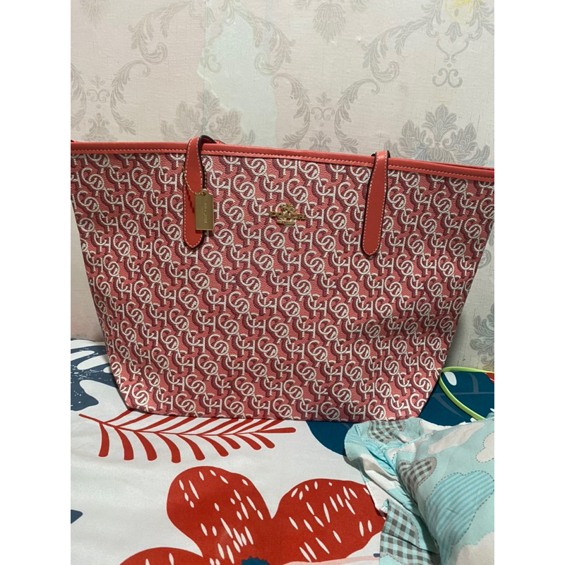 tote bag coach pink