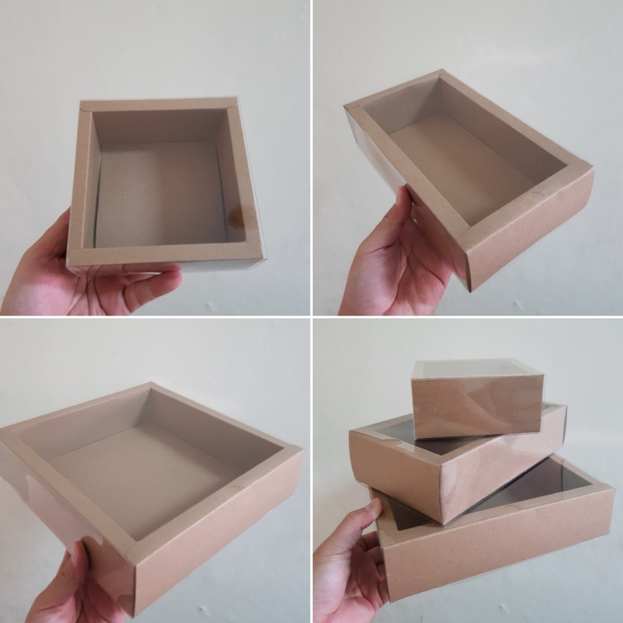 

(5 pcs)kardus lapis legit dus brownies box cheese cake kotak kemasan mentai tutup mika polos