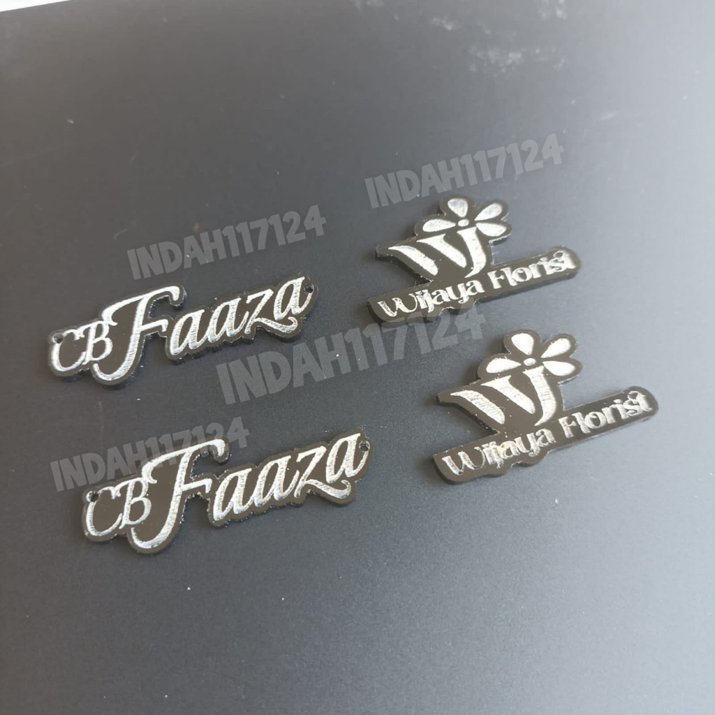 LABEL AKRILIK HITAM / PIN LABEL AKRILIK / AKSESORIS HIJAB