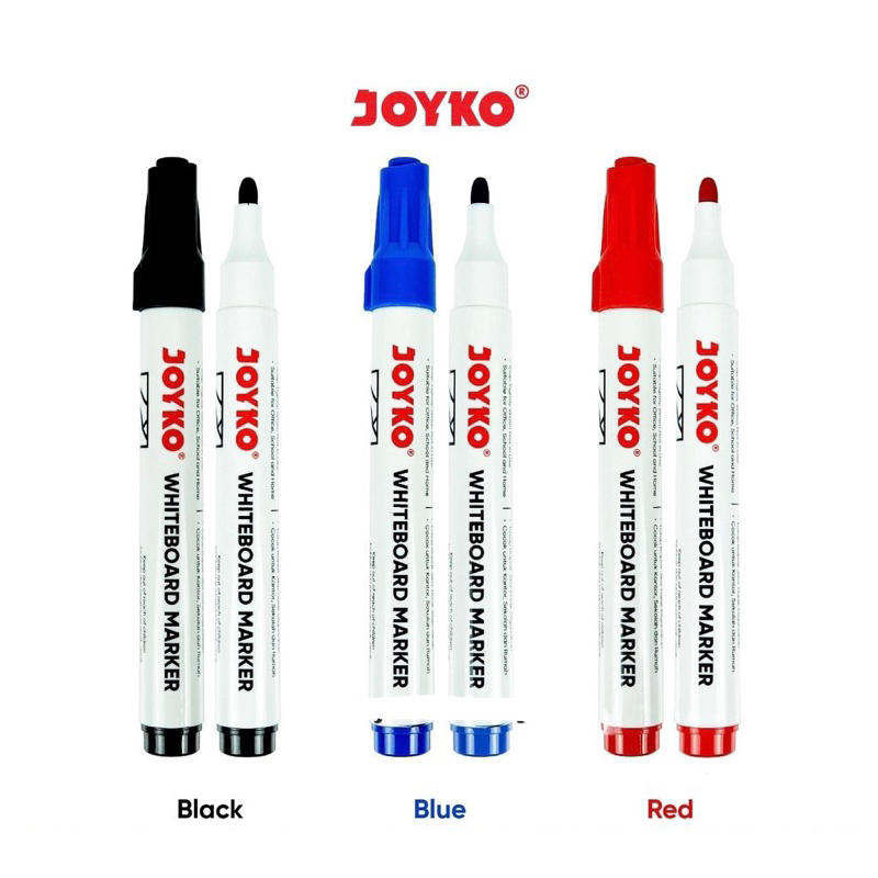 

SPIDOL JOYKO WHITEBOARD MAKER SPIDOL BISA DIHAPUS HITAM BIRU MERAH WM-28 WM-29 WM-30