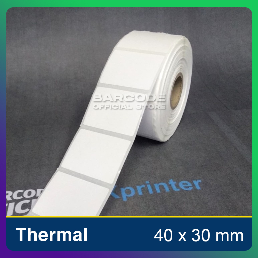 

Label Printer Barcode 40mm x 30mm / 40x30 Stiker Termal 1 Line 1.000 Pcs