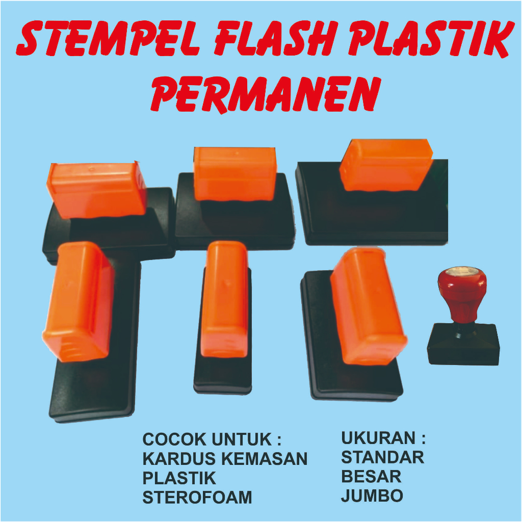 

STEMPEL FLASH PLASTIK PERMANEN WATERPROOF