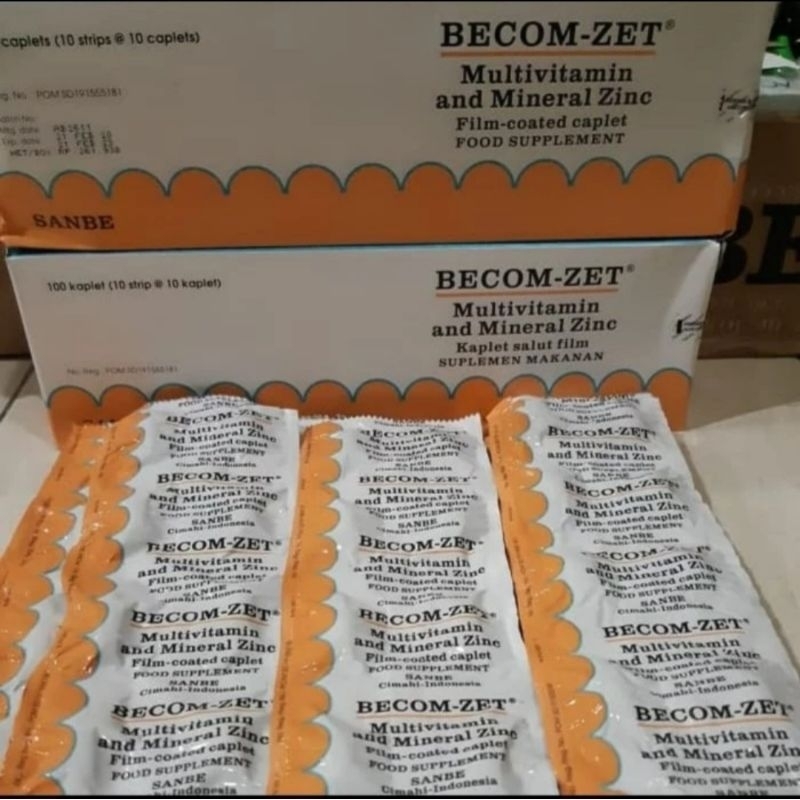 Becom Zet Multivitamin Mineral Zinc 1 Strip