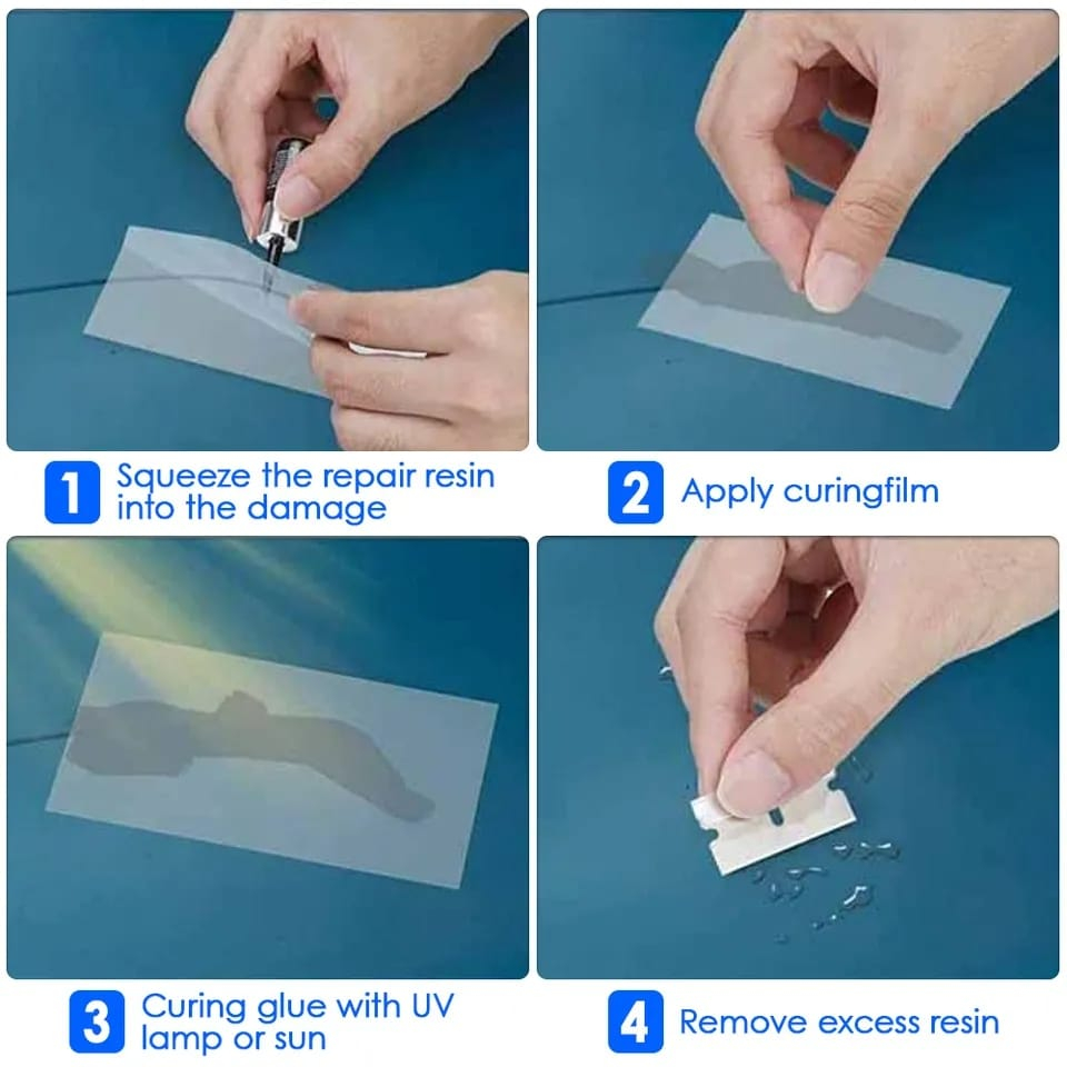 MH - REPAIR KACA MOBIL PENGHILANG RETAK LIQUID CAR GLASS REPAIR FLUID
