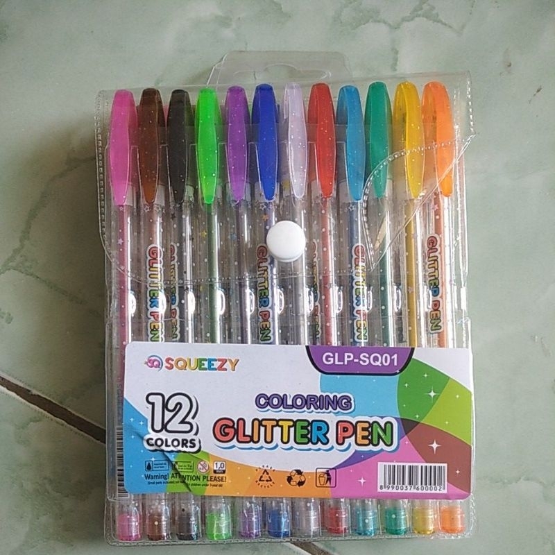 

Coloring Glitter pen isi 12