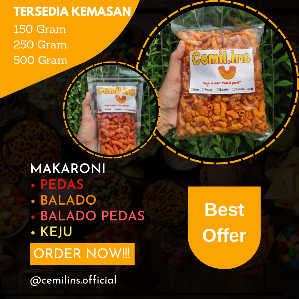 

MAKARONI BANTET PEDAS BUMBU MELIMPAH 150-500gr