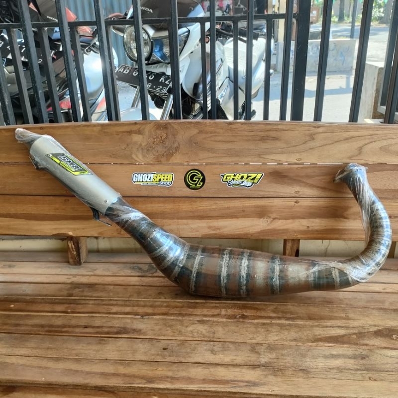 Knalpot SMR jogja Rx King Super Pro 91 Plat karat