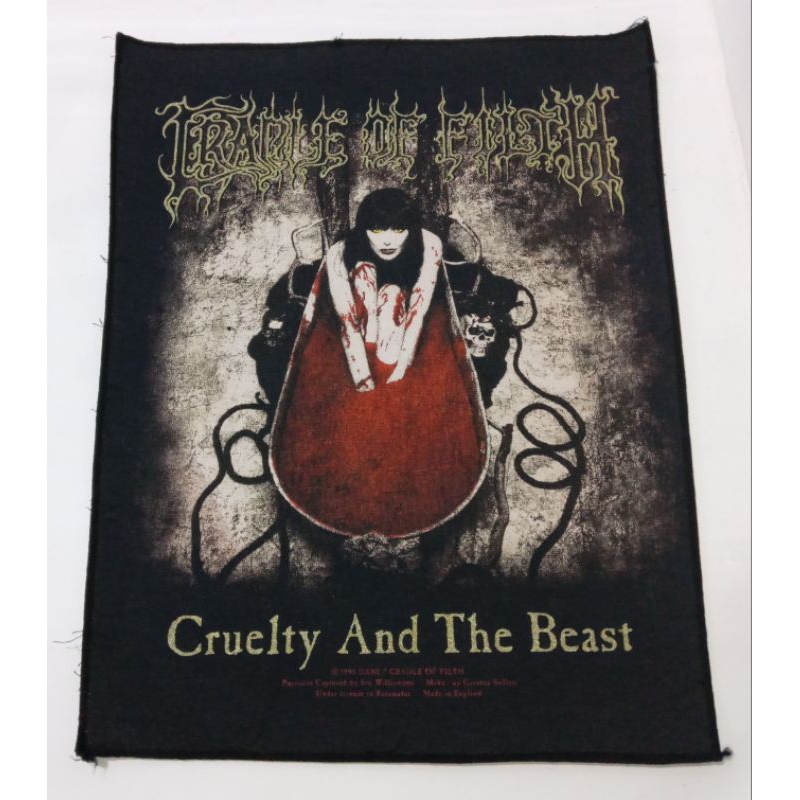 Cradle of Filth backpatch 1998, vintage black metal, made in England, rare