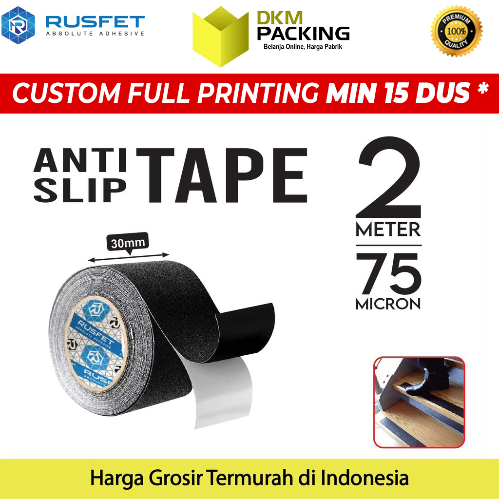 

Lakban ANTI SLIP / LICIN 30mm x 2m SECURITY SAFETY GRIP RUSFET TAPE Isolasi Selotip PREMIUM TERMURAH SATUAN