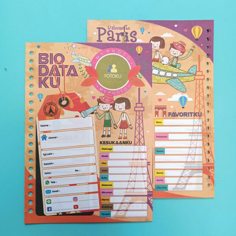 

20 LEMBAR ISI BINDER A5 BIODATA SUNWELL MOTIF 4