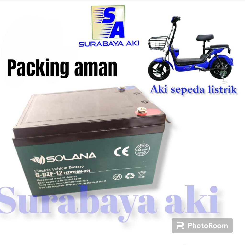 Bxf - aki sepeda listrik aki selis pacific exotic VOLTA UWINFLY TIGER 6dzm12 atau 12volt 12ah AKI
