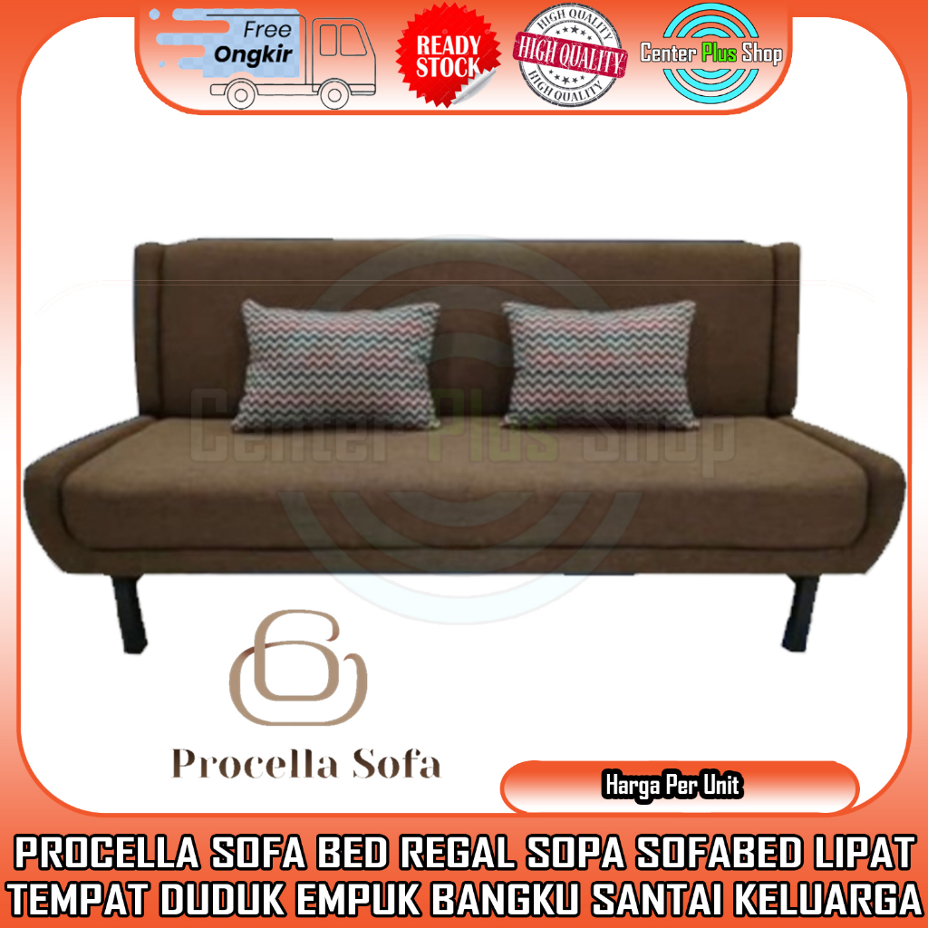 [Kargo] SOFABED KURSI LIPAT PROCELLA REGAL SOFA BED MINIMALIS BANGKU SANDARAN EMPUK BUSA KAKI BESI T