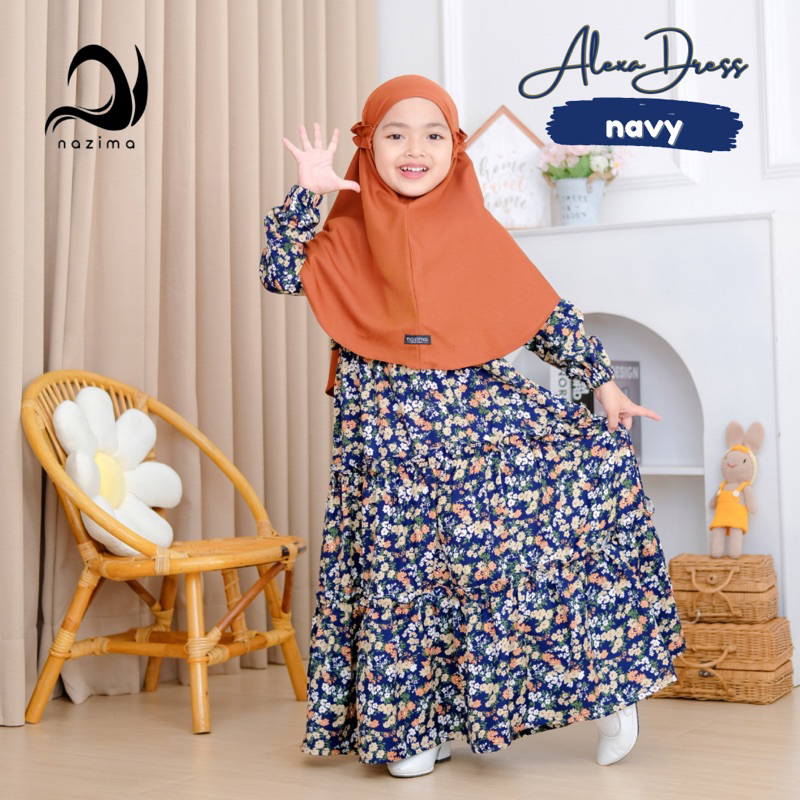Nazima gamis anak Alexa Dress-Navy