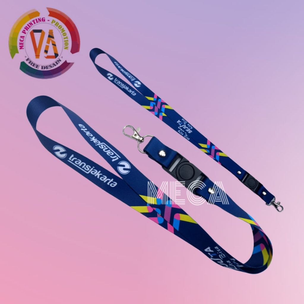 

Transjakarta Lanyard Full Colour Bisa Satuan FREE HOLDER