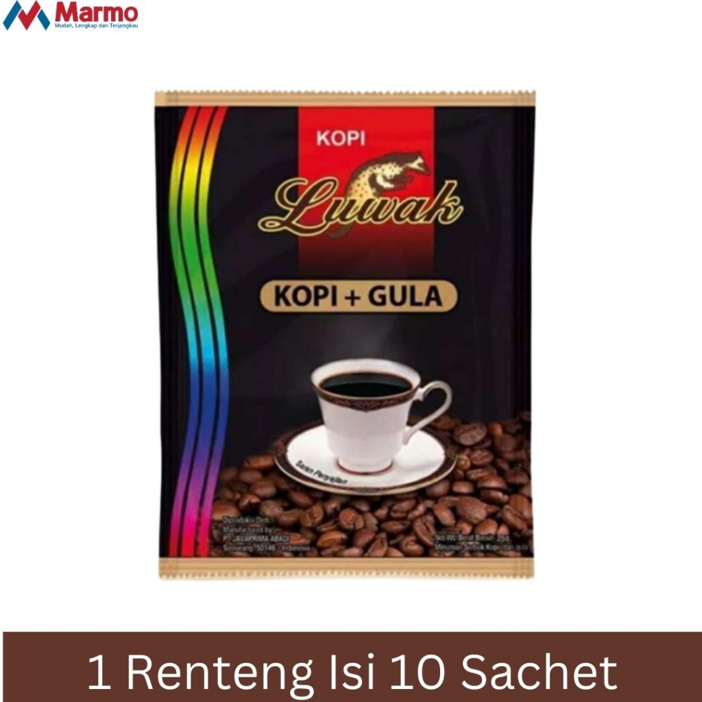 

KOPI LUWAK HITAM KOPI+GULA 25g x 10pcs - 1 Renteng / Renceng