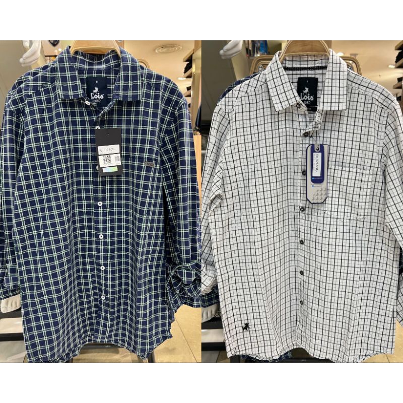 SALE KEMEJA PRIA KOTAK KOTAK BY LOIS ORIGINAL