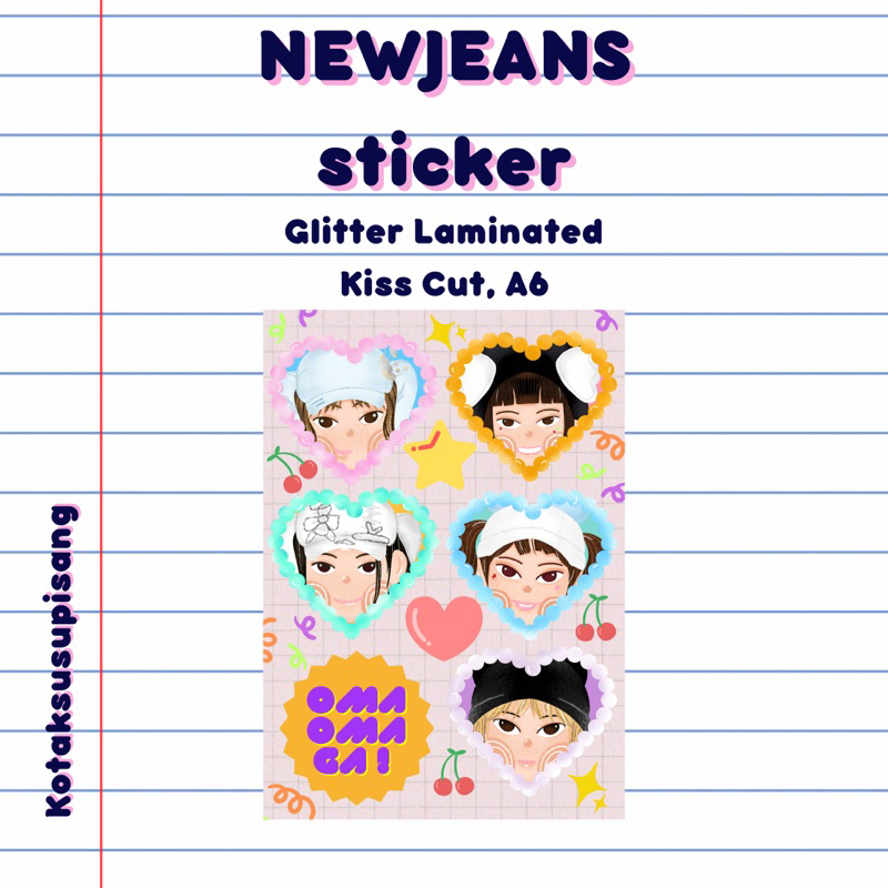 

Newjeans Sticker Glitter Laminated