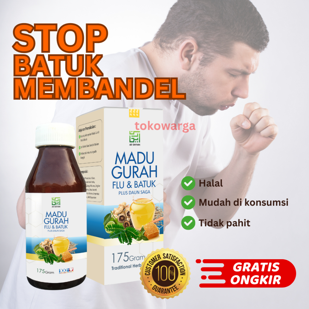 

Madu Batuk Gurah Flu Pilek Herbal Anak Dewasa Ar Rayhan