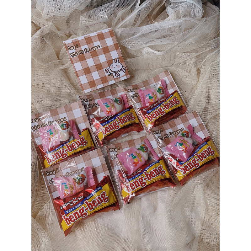 

sovenir mini gift untuk kado lucu unik kelas nextar yuppy bengbeng snack