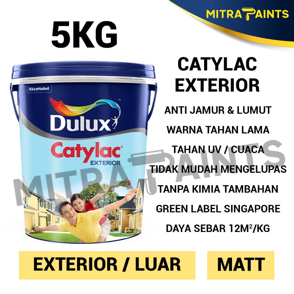 Descend [Part 1] Cat Tembok Eksterior Dulux Catylac Exterior 5Kg / Bisa Request Custom Warna Tinting