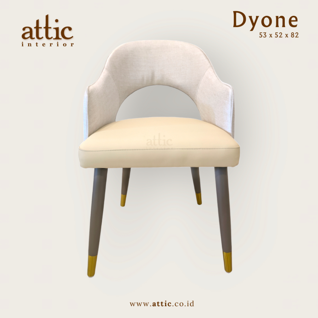 DYONE Kursi Makan Linen Kulit Sintetis Dining Chair Dining Set Modern Import Kursi Hotel Kitchen Set