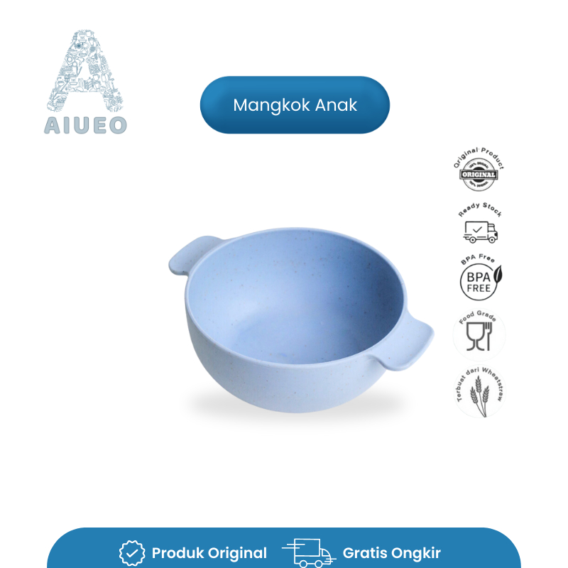 Mangkok Anak Sereal 15cm Wheat Straw Mangkuk Makan Wheatstraw - Mangkok Mie - Mangkok Bubur - Mangko