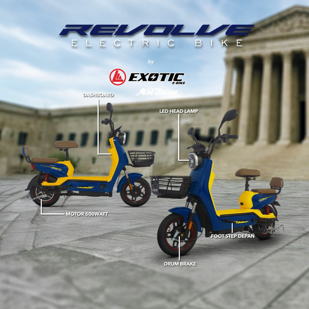 Sepeda Listrik Exotic Revolve Bergaransi Resmi Sepeda Listrik E-Bike Exotic motor listrik murah