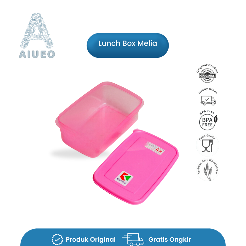Kotak Makan Lunch Box Promo Penyimpanan Plastik Serbaguna Murah Warna Random- Kotak Makan Anak - Lun