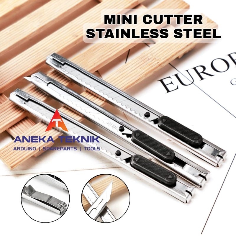 

Mini Cutter Stainless Steel / Pisau Cutter Kecil