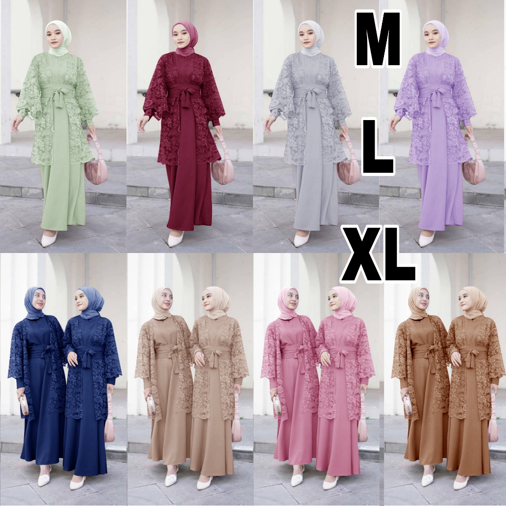 MAXI ZOYA / UKURAN M , L , XL , XXL / GAMIS ZOYA / MAXI ZOYA DAN CARDIGAN / GAMIS ZOYA DAN CARDIGAN 