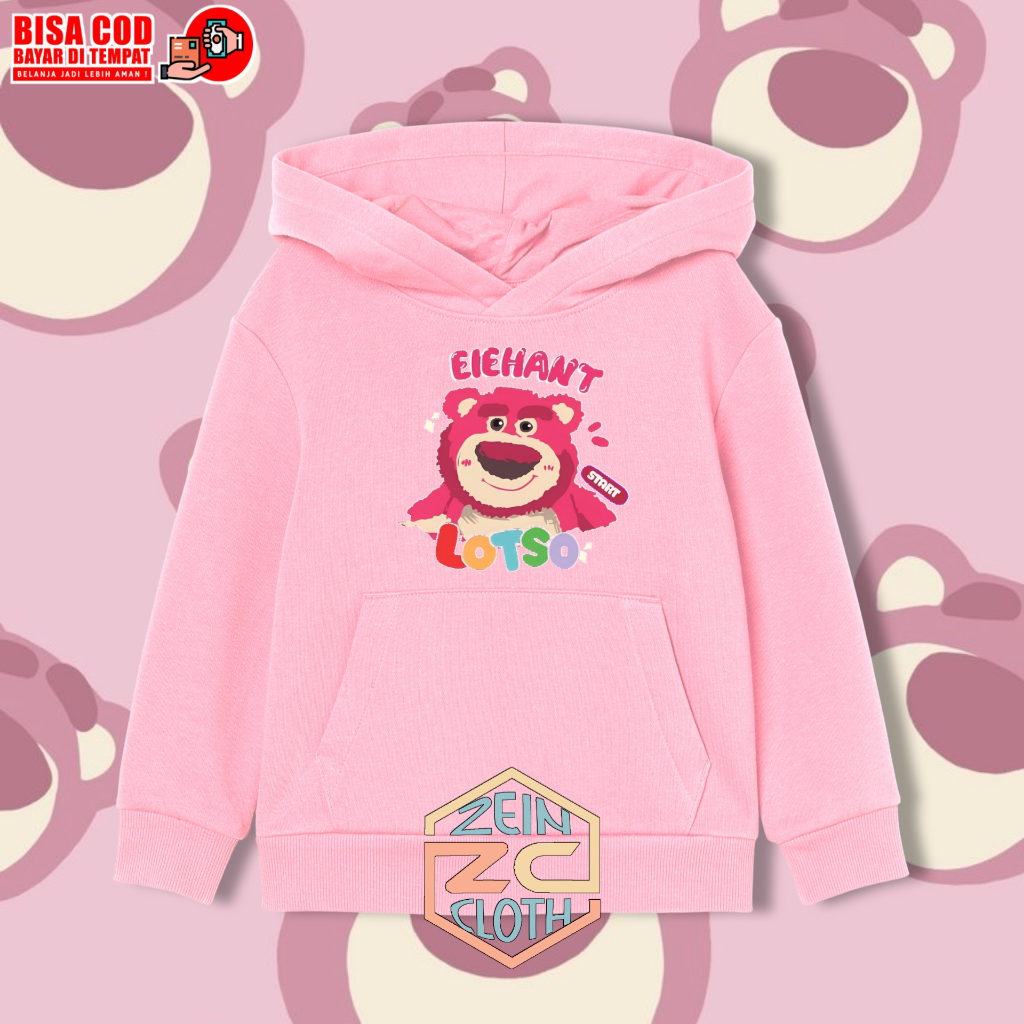 Jaket Hoodie Anak Lotso Toy Story / Sweater Hoodie Anak Lotso