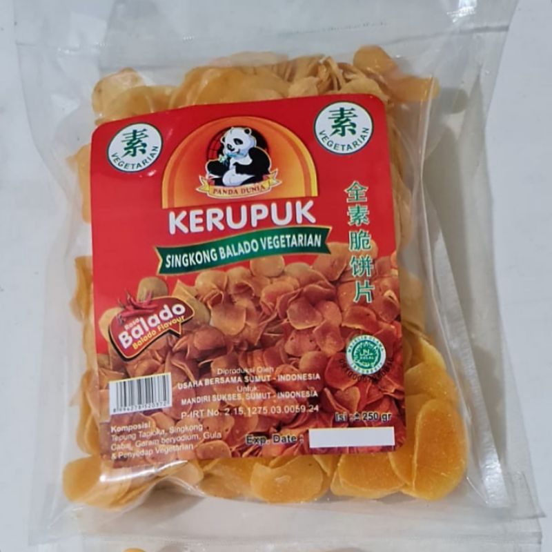 

Kerupuk Vegetarian/Vegan Singkong Balado