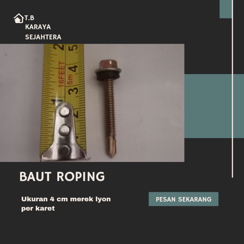 baut roping 4cm merk lyon per karet