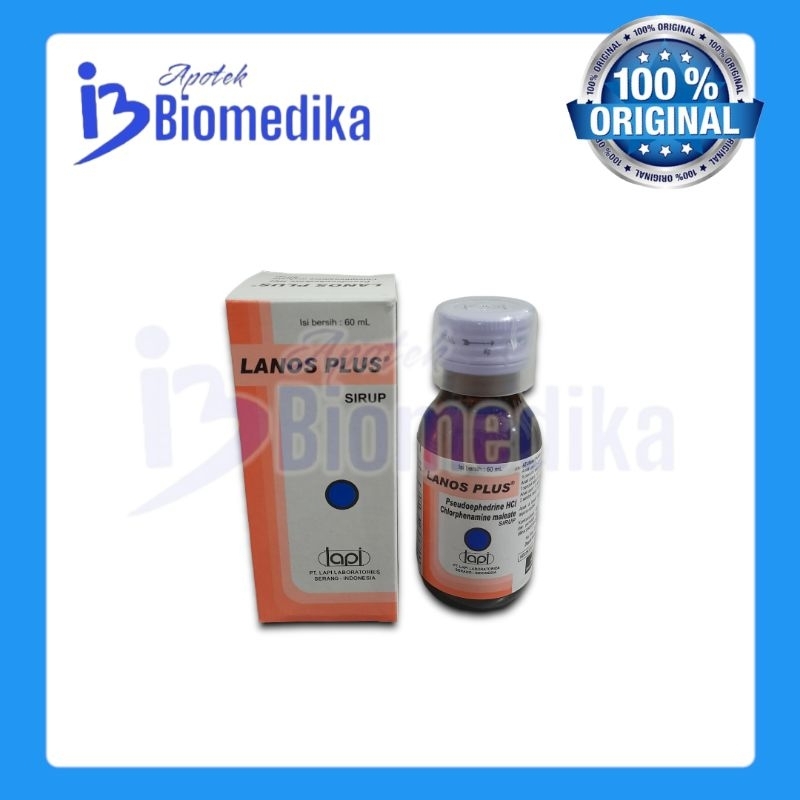 LANOS PLUS SIRUP 60ML  Obat pilek alergi bersin bersin