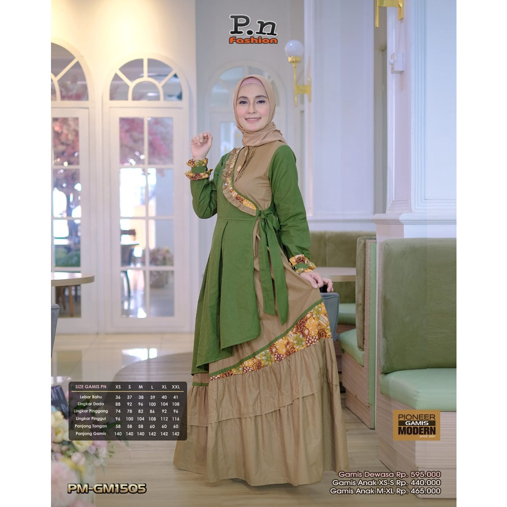 PN Fashion PN GM  1505 Gamis Katun Gamis Pesta