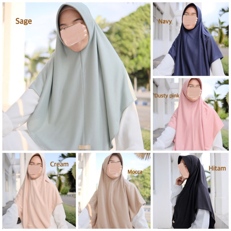 Bergo Jumbo/Bergo Dewasa/Bergo Kaos Premium/Bergo Hayya By Nilam Indonesia