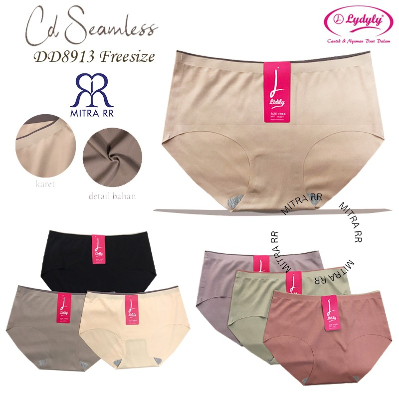 Lydyly Celana Dalam Wanita Seamless Tanpa Jaitan Super Soft | CD Lidily Anti Nyeplak Seamles Polos 8