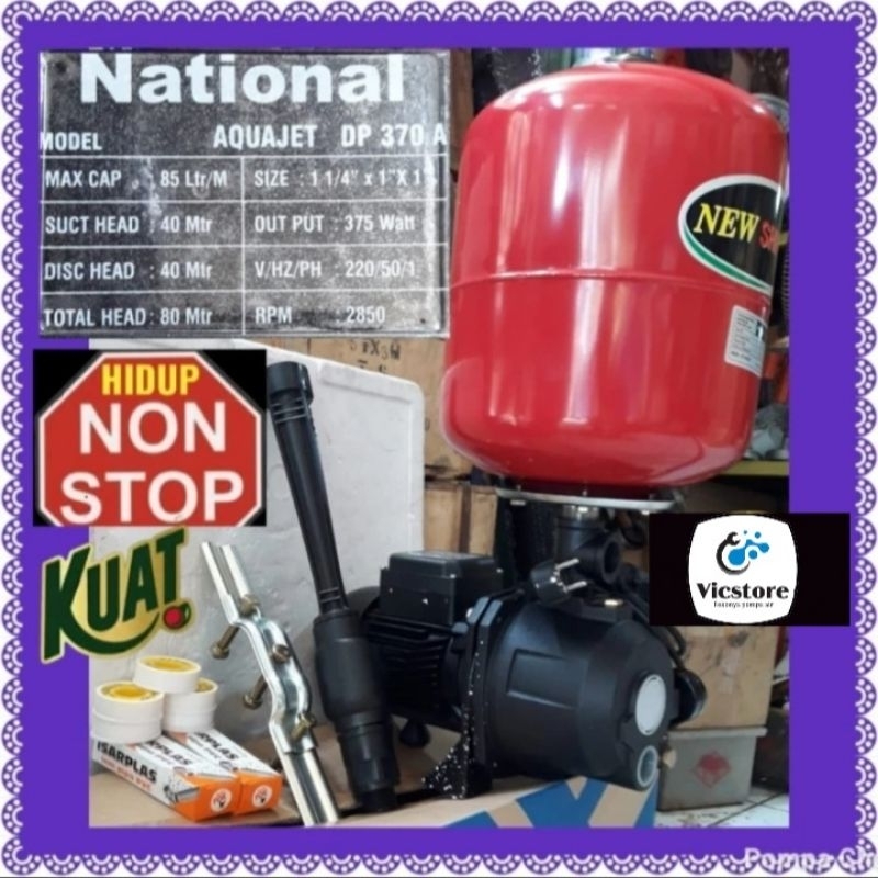 Garansi mesin pompa air National DP 370 A automatic silent tabung shimizu pc 375 watt mdl dabavon ta