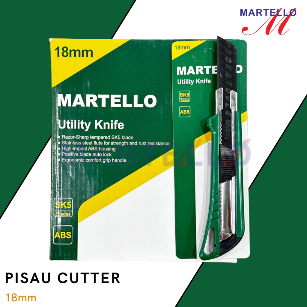 

Pisau Cutter Martello 18mm