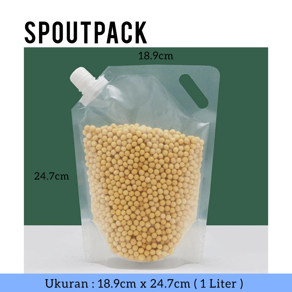 STANDING POUCH 1000ML  PLASTIK KEMASAN CAIRAN MINUMAN MINYAK