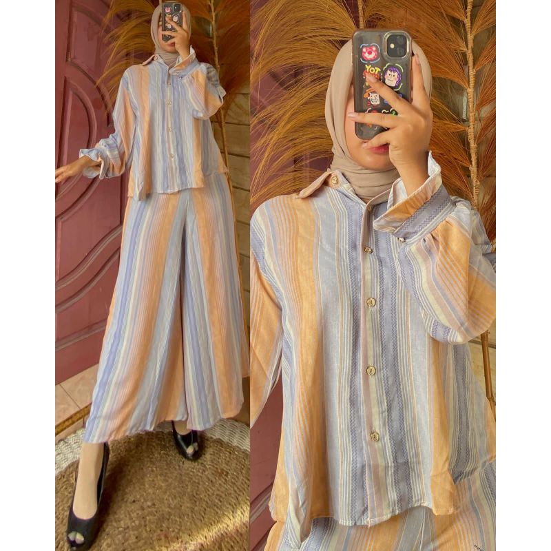 ONESET KULOT SALUR ||| GROSIR TERMURAH PAKAIAN WANITA KOTA MEDAN