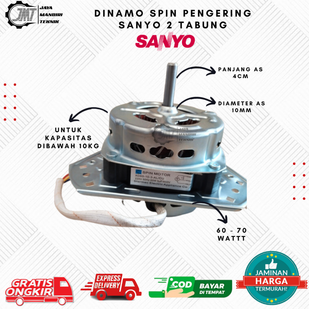 Dinamo Spin Pengering Mesin Cuci SANYO 2 Tabung | Dinamo Mesin Cuci SANYO