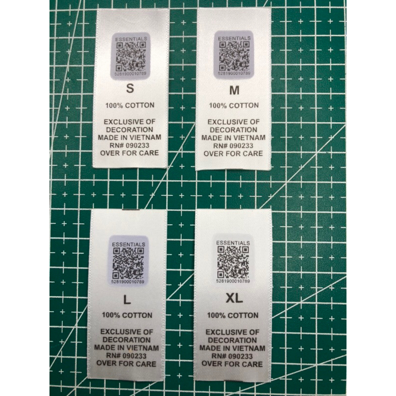 

ESSENTIALS CARE LABEL SIZE SUPER PREMIUM CO 1X DI KIRIM 600PCS