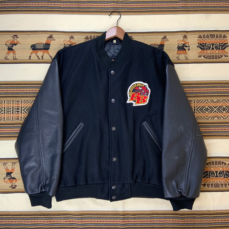 vintage varsity leather jacket